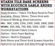 Staxis Screens With Ecotech Gable Ended Workstation